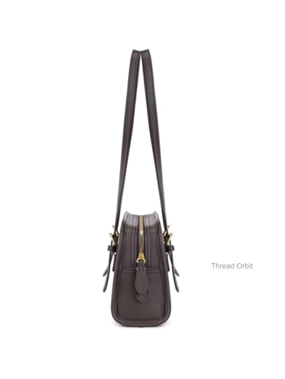 Mini Vintage Hobo Shoulder Bag Faux Leather Zip Closure Crossbody